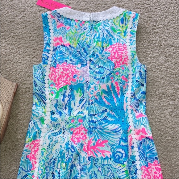 Lilly Pulitzer Mila Stretch Shift Dress in Multi Sink Or Swim - Picture 7 of 8